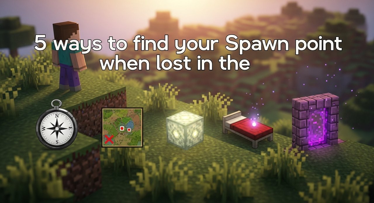 마인크래프트 스폰 위치를 잃어버렸을 때 찾는 방법 5가지