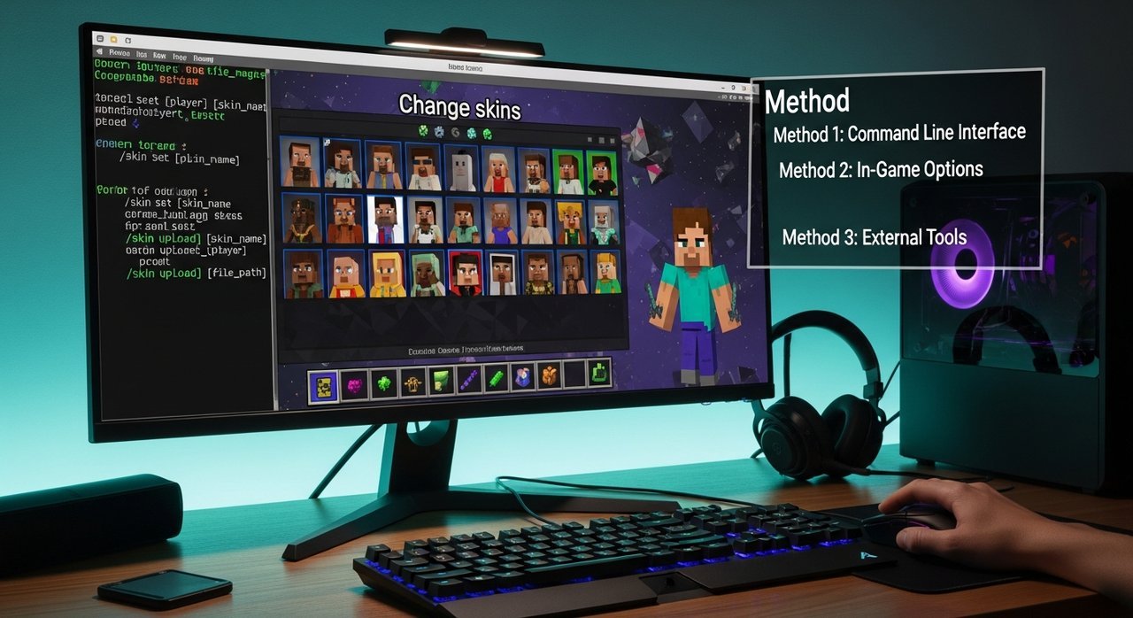 마인크래프트 스킨 변경은 명령어로 가능한가요? 3가지 방법 총정리