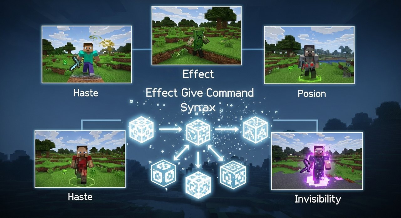 마인크래프트 효과 부여 명령어 effect 문법, 5가지 핵심 활용법